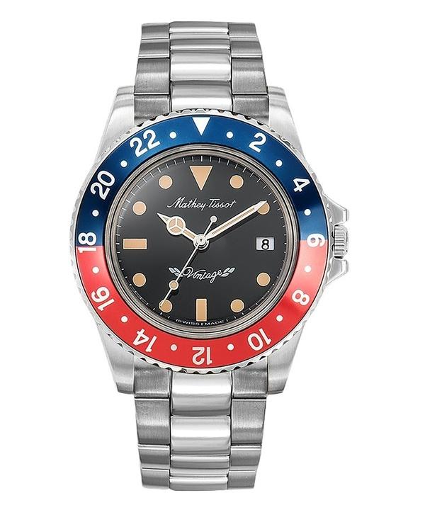 Mathey-Tissot Mathy Vintage Stainless Steel Black Dial Quartz H900AR Men's Watch