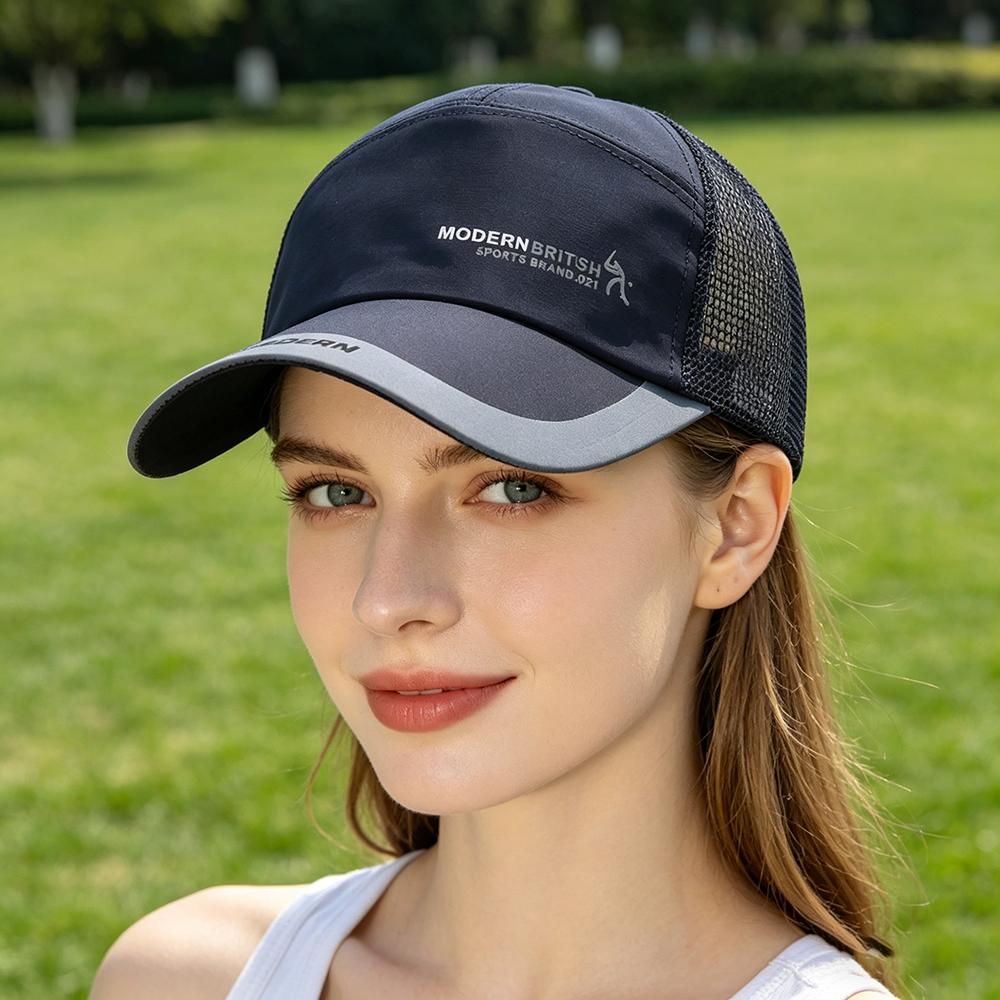 Men's Baseball Cap Breathable Sun Hat Adjustable Outdoor Sports Trucker Hat for Fishing Hiking Running Summer Sun Protection Cap