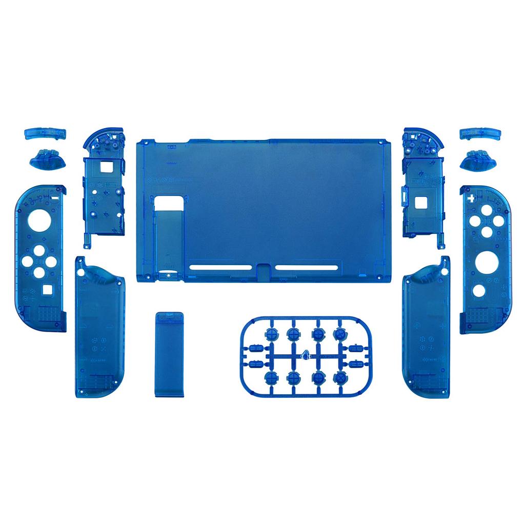 Comes with Back Plate for eXtremeRate Switch Custom DIY Replacement Case Shell for Switch Made of Clear Holder Handle Controller Housing for and Full