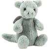 Jellycat Серия Shy Зеленый Дракон Маленькая Кукла Плюшевая Кукла 18см Высотой