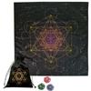 Скатерть для Таро Метатрон, Скатерть для Таро и Мешочек с Астрологическими Костями (Скатерть Таро Метатрон и мешочек)