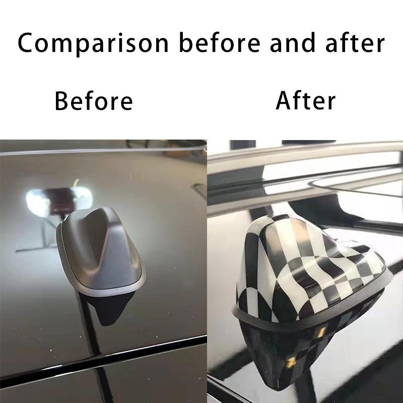 Углеродное волокно с узором, внешняя отделка автомобиля, украшение для антенны, наклейка, наклейка для MINI Cooper F54 F60 Clubman Countryman