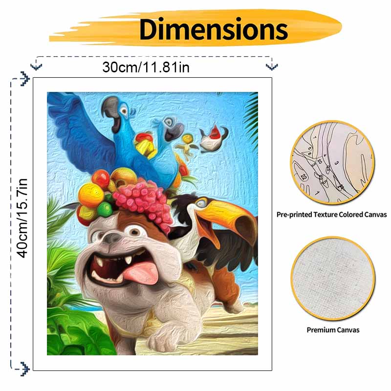 Disney digital oil painting Rio Parrot diy coloring handpainted handpainted filling home decoration gift for wall art home decor 130