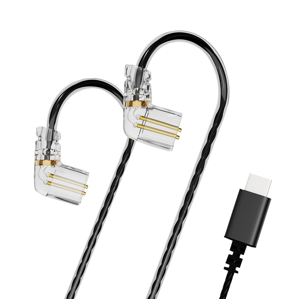Проводные наушники D6 типа C, кабель 0,75 мм, двухконтактные кабели для наушников, сменные аксессуары для CCA/KZ/TRN/QDC/DUNU/SIMGOT