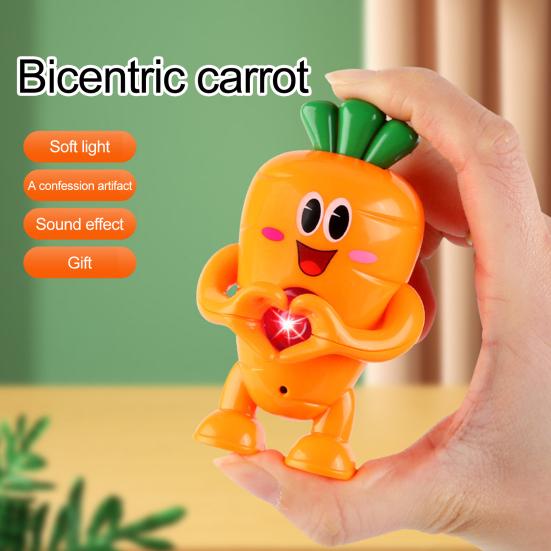 Игрушка-морковка с жестами любви, нажимайте на светящуюся игрушку «Я люблю тебя», говорящая игрушка-морковка, подвижное сердце любви