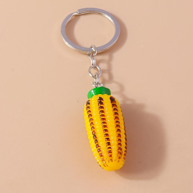 Cute 3D Orange Keychain Simulation Fruit Food Key Ring Pendants for Women Girls Handbag Decor DIY Jewelry Gifts
