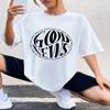 Good News Jesus Loves You Oversized T-Shirt Christian Loose Tee Minimalist Clothes Women Fashion Casual Cotton Aesthetic Top