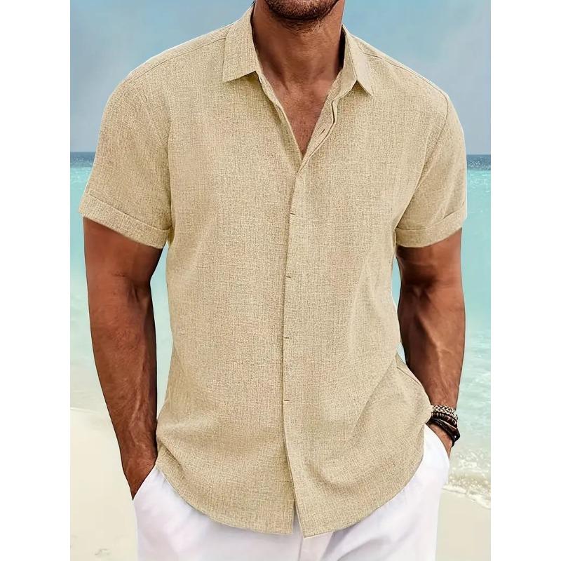 Летняя рубашка Tie Dye Light Ripe Casual Linen с короткими рукавами для мужчин