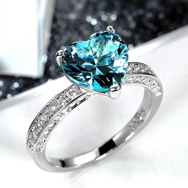 Huitan Luxury Solitaire Женские обручальные кольца в форме сердца AAA Pink Circonia Предложения Кольца для подруги Подарок на годовщину