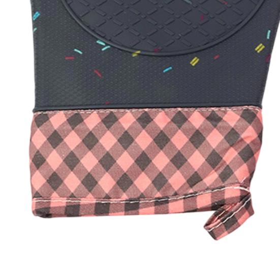 1Pc Silicone Heat Resistant Gloves Non-Slip Oven Mitts Kitchen Hand Clamps Thickened