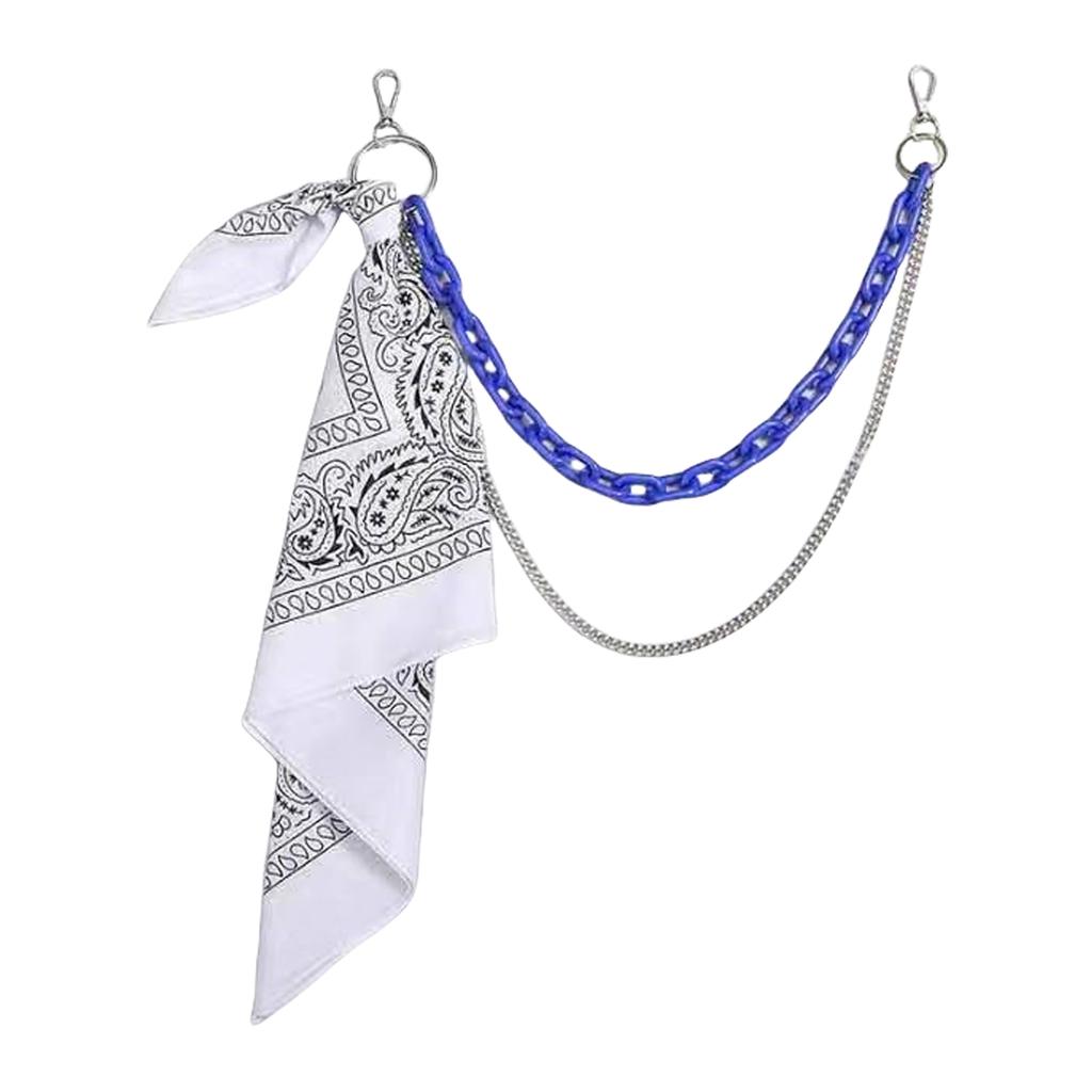 Флуоресцентный цвет Хип-хоп поясная цепь Цветок Бандана Поясной шарм Уличная цепь для брюк Цепь для джинсов Цепь для брюк Цепь для кошелька