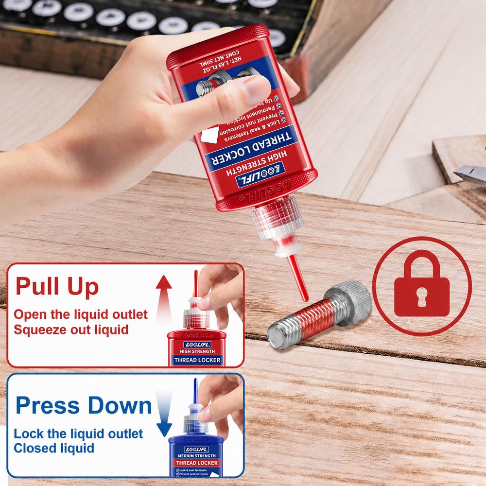 243 271 Thread Locking Agent Anaerobic Sealant Anti-Loosening Sealant Suitable for Pipes High-Pressure Fuel Systems and Metal Thread Fastening Thread