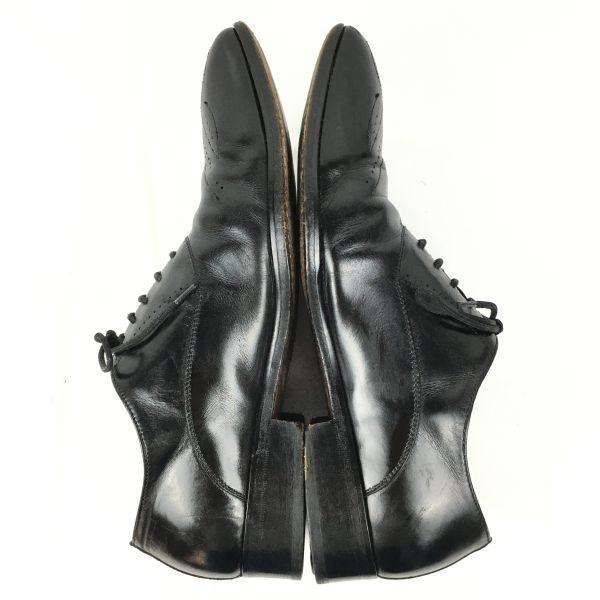 Vintage Made in Spain ANTONIO RUFU Medallion Wholecut Business Shoes Black Size 39 (24.5) Men's(USED)