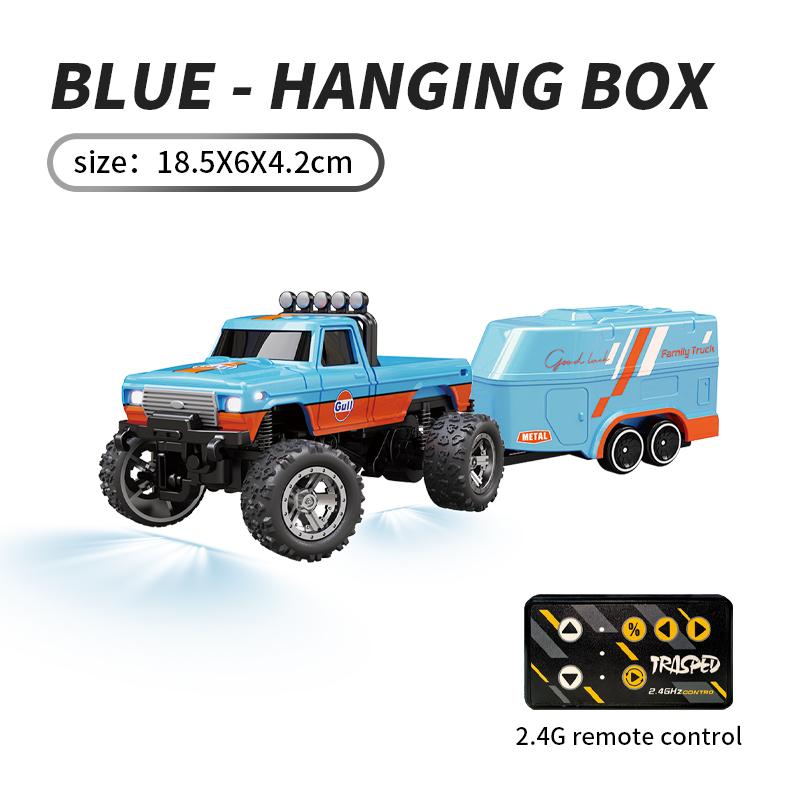 1/64 RC Car 2.4G Remote Control Mini Speed Off-road Climbing Car Alloy Desktop Vehicle with LED Light Toy for Kids Small Gifts
