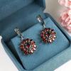 100% Natural Garnet Jewelry Sets Kits 925 Sterling Silver Clasp Earrings Real Gemstone Jewelry Fine Jewelry for Women