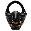 ATAIRSOFT Hannya Mask, Half Face Guard for Airsoft, CS Field Battles, Parties, Plays, Cosplay, Military Combat, and More (Black)