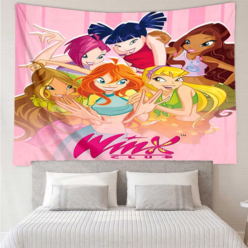 Wink Club Magical Friendship Tapestry Room Decoration Wall Hanging for Living Room Bedroom, dormitory, Birthday and Christmas gifts