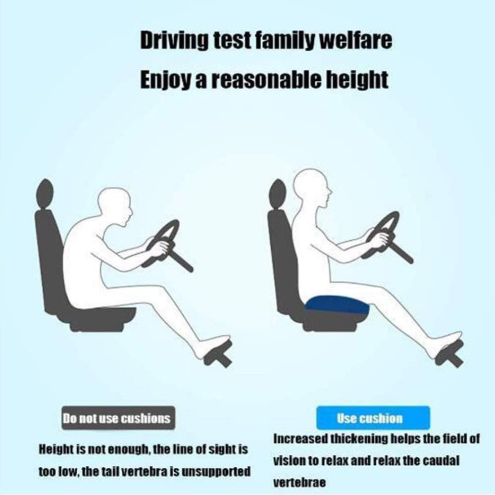 Car Booster Seat Cushion Raise The Height for Short People Driving Hip (Tailbone) and Lower Fatigue Relief Suitable
