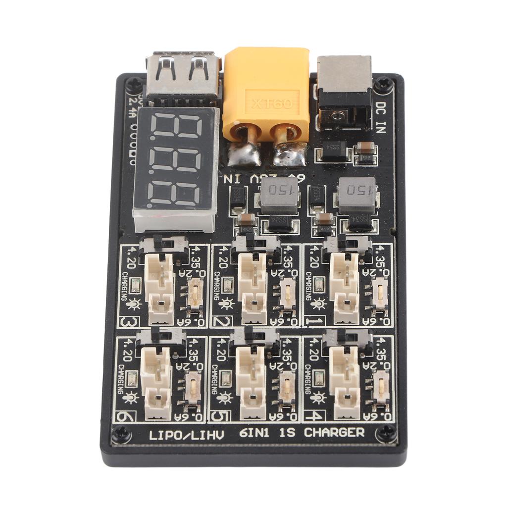 Зарядное устройство для аккумуляторов 1S LiPo 6 в 1, плата зарядки, RC-аксессуар с USB-интерфейсом