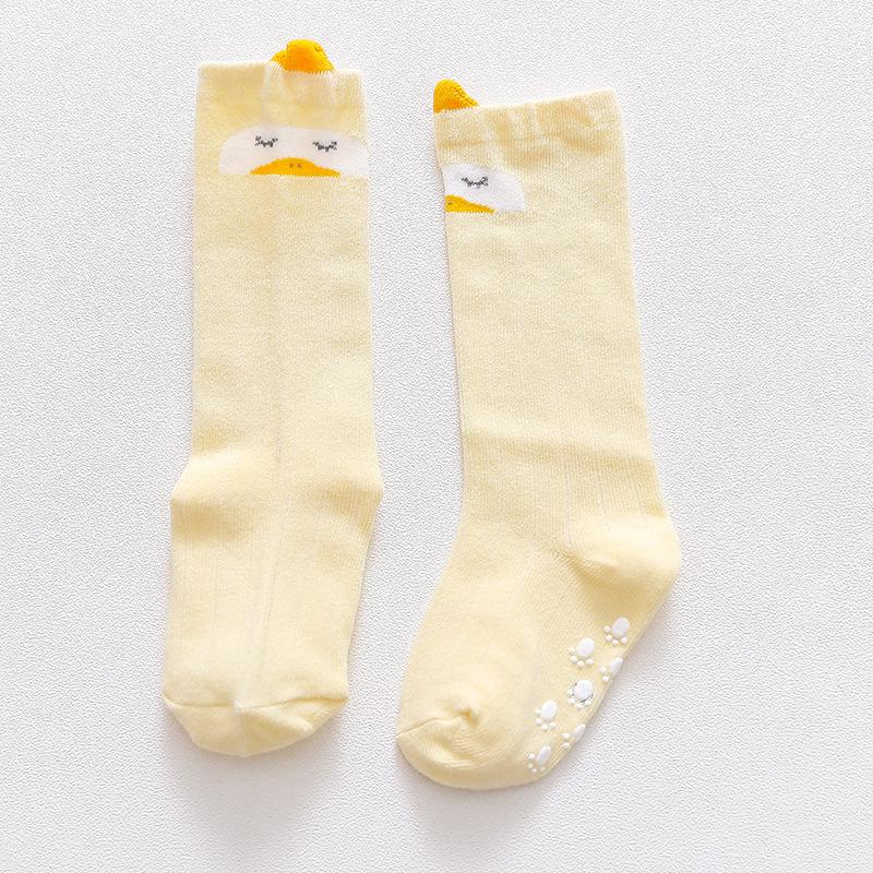 Children's Non-Slip Knee-High Cotton Socks Set
