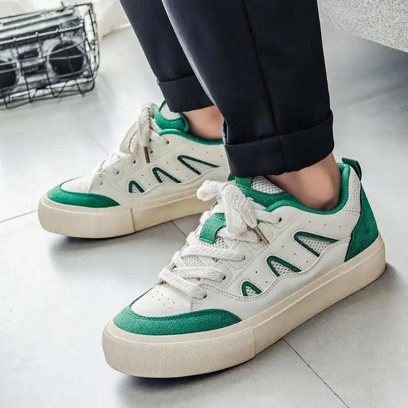 Fashion Round Tip Light Man Wide Foot Shoes Casual Luxury Sneakers High Quality Gym For Sport Specials Runners Health Special Use