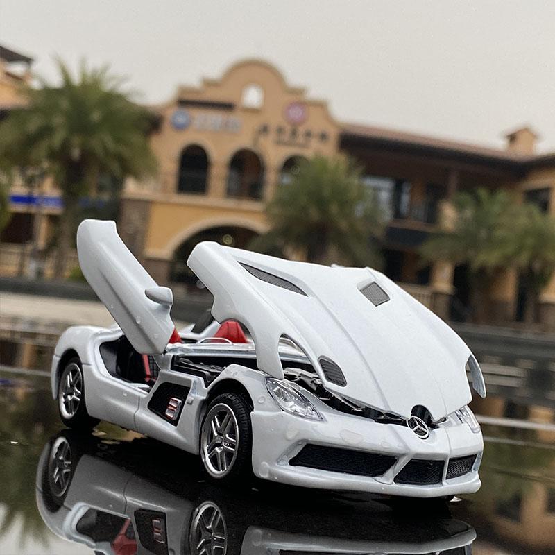 1/32 Benz SLR Roadster сплав спортивная модель автомобиля литая металлическая игрушечная машина модель автомобиля имитация звука свет коллекция детские подарки