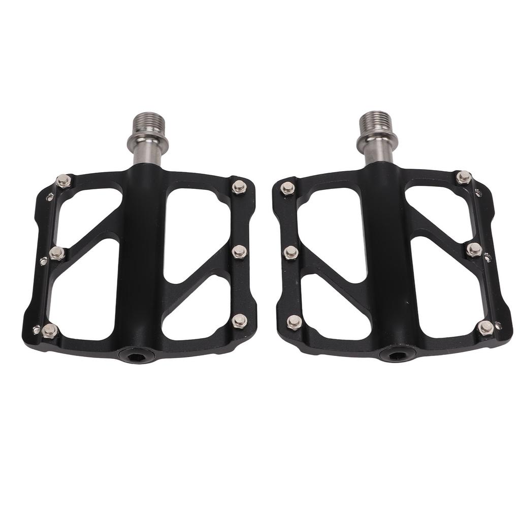 1Pair Bike Flat Platform Pedals Mountain Road Bicycle Aluminum Ultra Light with 3 Bearings for Replacement
