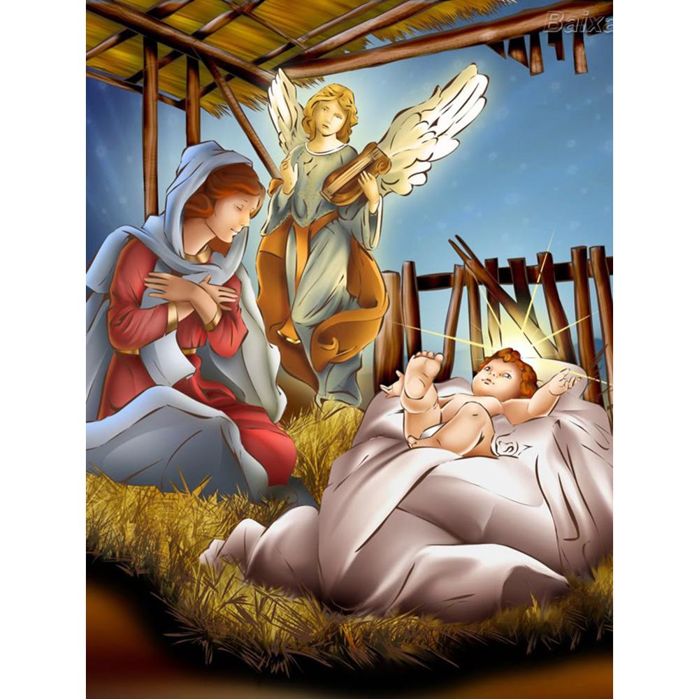 5D Diy Diamond Painting Religious Mother And Child Diamond Cross Stitch Diamond Art Mosaic Home Decoration Gift