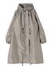 Ships Any Earth Tone Long Mod Rain One Size Wpc. Women's Coat, Gray, 724900015,