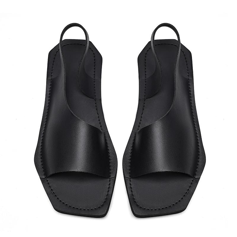 Fashion Sizes 38-47 New Summer Men Fashionable Beach Sandals Black Brown Leather and Casual Lightweight and Breathable Brand Sandals Men