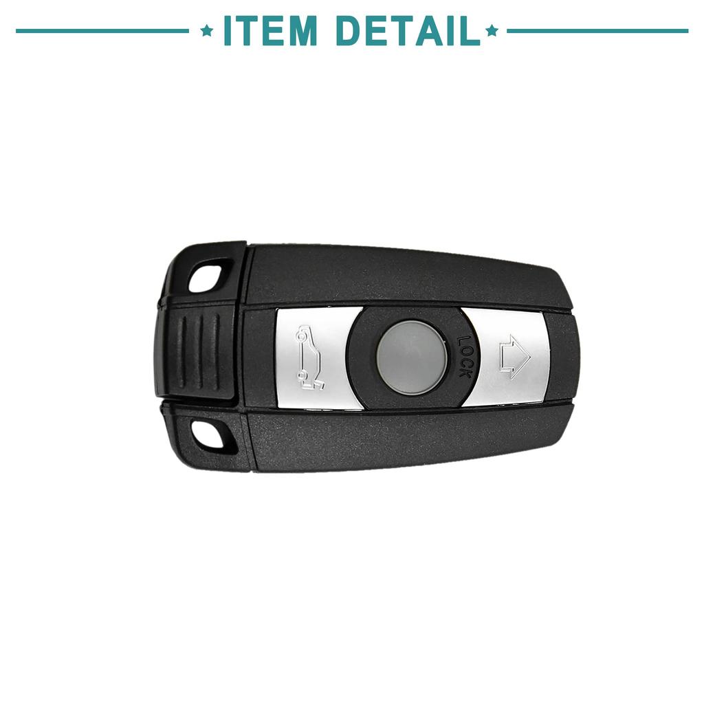 ACROPIX Keyless Entry Case Key Fob Shell Cover Replacement for BMW 328i Black 1 Piece