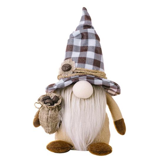 Beautiful Grey Full Beard Gift Comfortable Desktop Faceless Gnome Plush Doll Home Supplies Gnome Plush Ornament