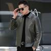 Кожаная куртка мужская первого слоя из овчины с лацканами короткая новая мужская кожаная куртка весна и осень тонкая кожаная куртка