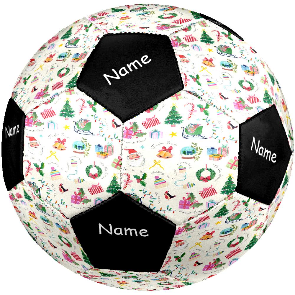 Custom Name Christmas Theme Size 5 Soccer Ball, Suitable for Both Indoor and Outdoor Matches, a Gift Suitable for Everyone.