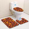 Thanksgiving Bathroom Toilet Three-Piece Floor Mat Doormat Bathroom Carpet