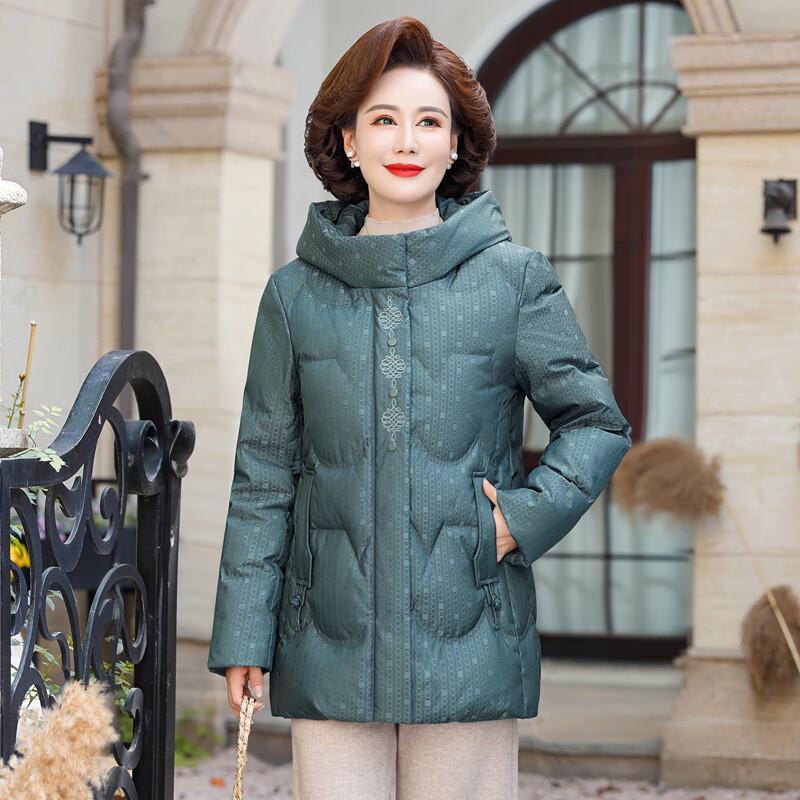 YAYA Middle-Aged Women's Hooded Short Down Jacket