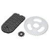 T8F Front and Rear Sprocket Chain Replacement High Power T8F Gear Chain Set for Modified Karts ATVs