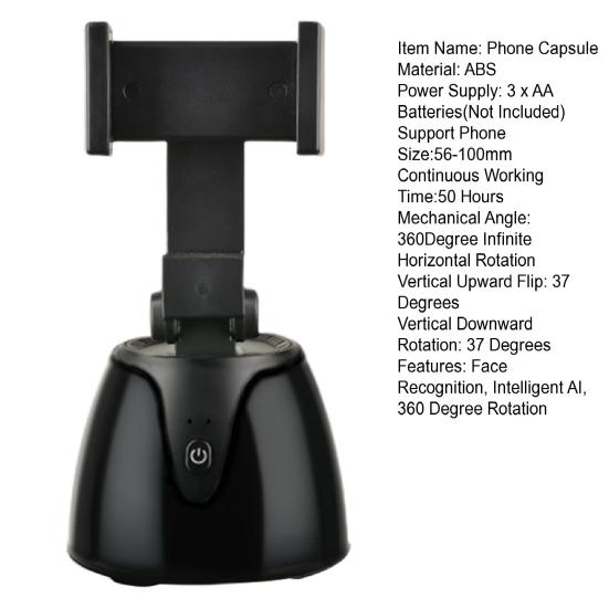 Стабилизатор с искусственным интеллектом 360 градусов, защита от тряски, распознавание лица, прямая трансляция, селфи-съемка, панорама, следование