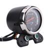 Akozon Motorcycle Speedometer Universal Motorcycle Dual Odometer Speedo Meter Gear Digital Display