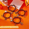 Gothic Pumpkin Pendant Bracelets Resin Crystal Beaded Bracelet  Festival Jewelry