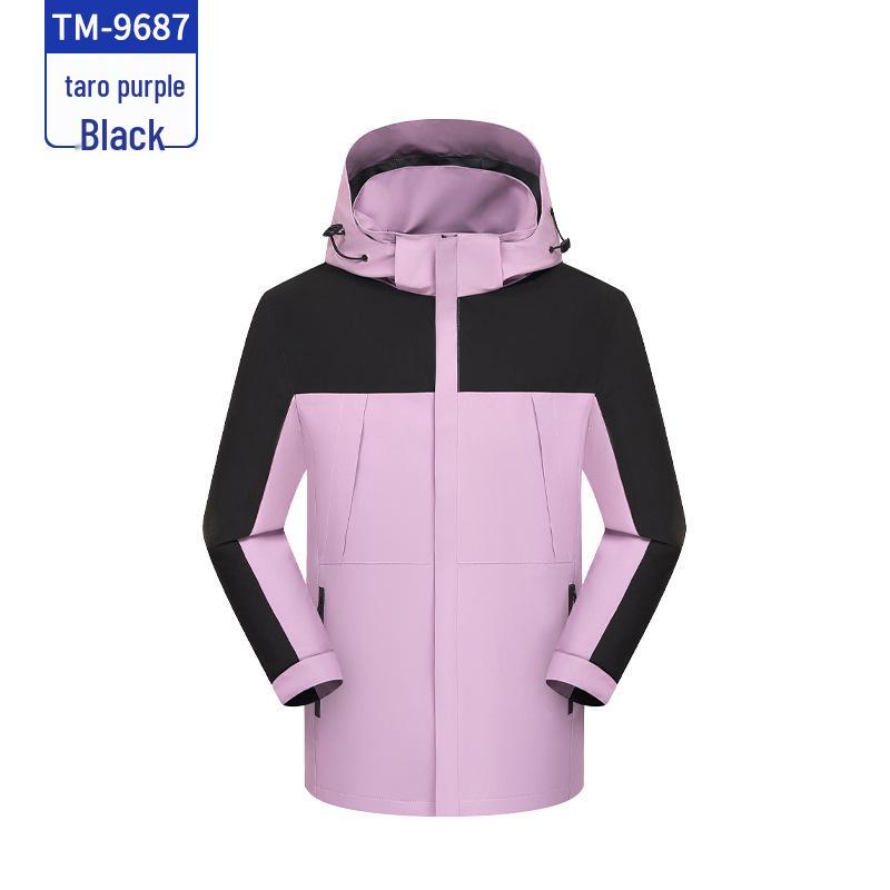 Autumn/Winter Thin Windbreaker with Detachable Hood and Custom Logo, Turn-Down Collar, Windproof Workwear Jacket