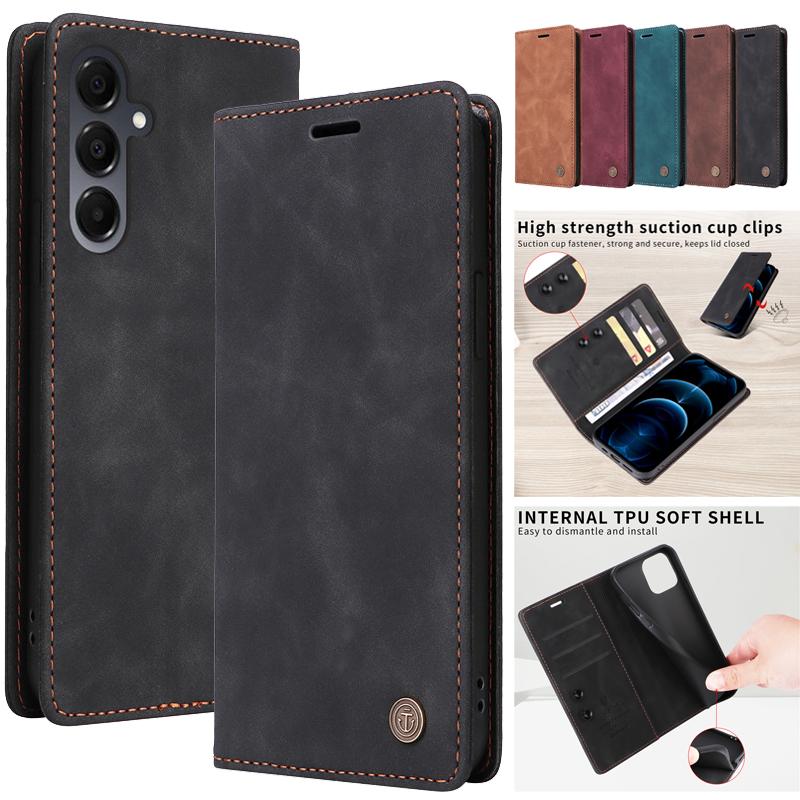Высокопрочный чехол-кошелек с присоской и зажимами для Samsung Galaxy A16 и A26 5G SM-A165 A166 A266E с внутренним мягким чехлом из ТПУ