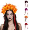 Cosplay Prop Rose Flower Headband Garland Halloween Headdress Scary Halloween Rose Hair Band  Party