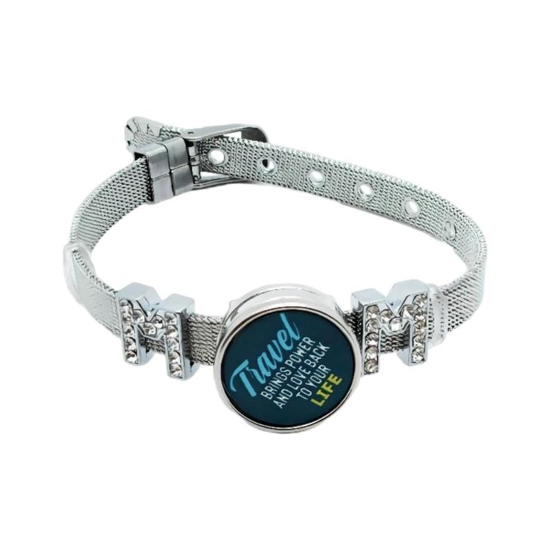 Сублимационные круглые подставки для браслетов Заготовки для основы браслетов Термотрансферная заготовка для браслета Нержавеющая сталь Персонализированный браслет