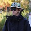 Men Visor Sun Hats Caps Summer Outdoor Breathable Camouflage Insect Anti-mosquito Mesh Accessories