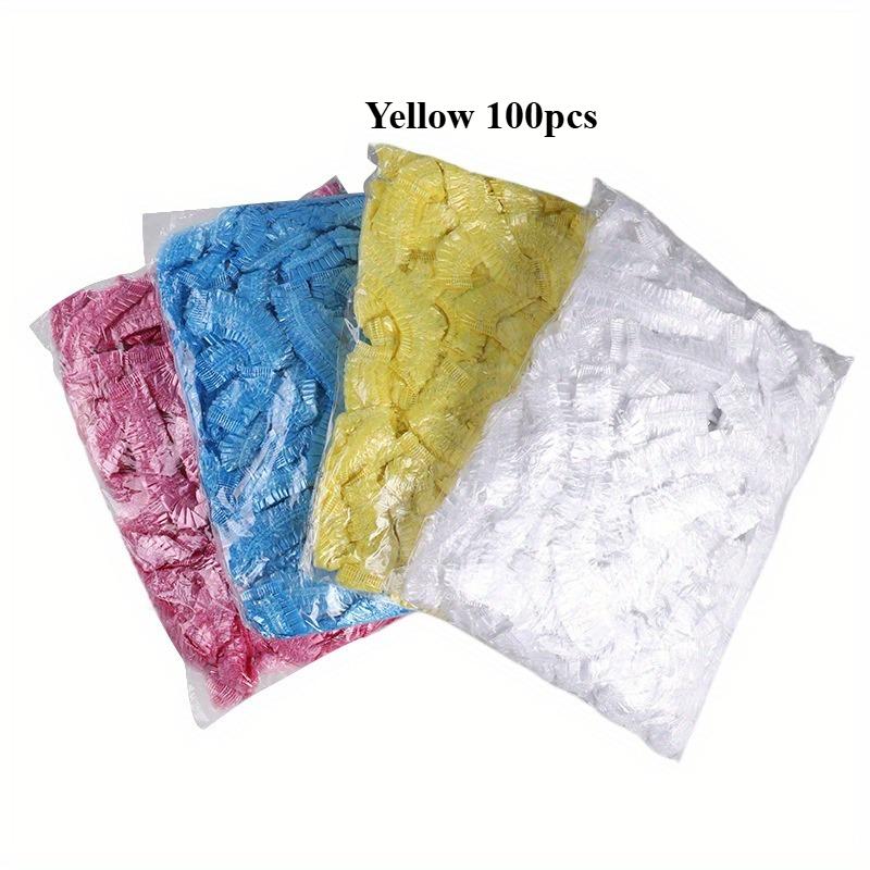 100 Large-sized Disposable PE Shower Cap for Women with Larger Thick Waterproof Bath Cap Anti-fume Butt Cover