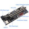 PCIE Riser 009S Plus Riser PCI E PCI Express от X1 до X16, двойной 6-контактный разъем для графической карты, графический процессор, майнинг биткойнов с датчиком температуры