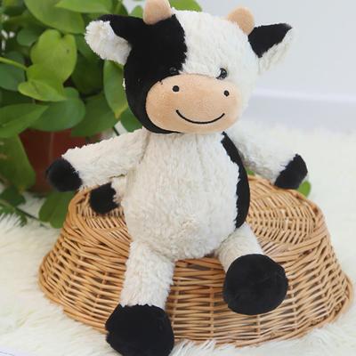 Плюшевая корова, мягкая игрушка, 9 дюймов, плюшевый брелок-корова, пушистая корова, портативная мягкая игрушка, идеальный подарок на день рождения