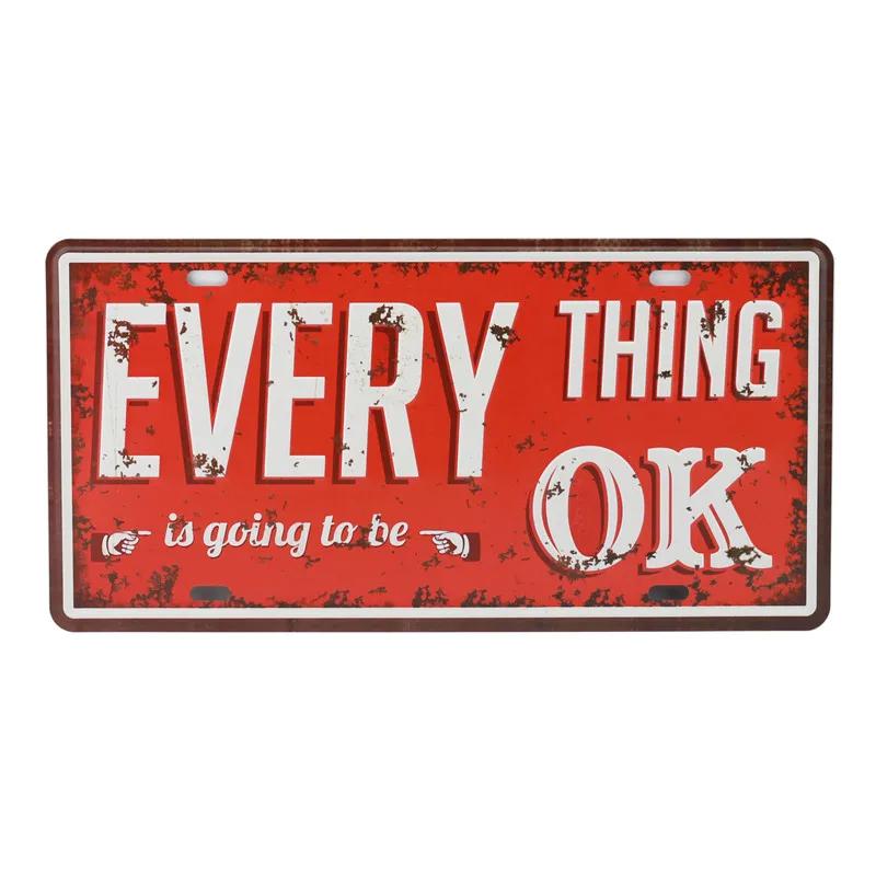 Text Signs Welcome Love Family Warm-Hearted Word Metal Plate Car License Tin Sign Wall Pin Up Tin Sign Retro Craft Iron Painting