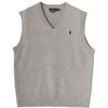 Polo Solid Color Logo Embroidered V-Neck Sleeveless Vest Loose Fit Men Tops Gray MNPOSWE1CM20095-020